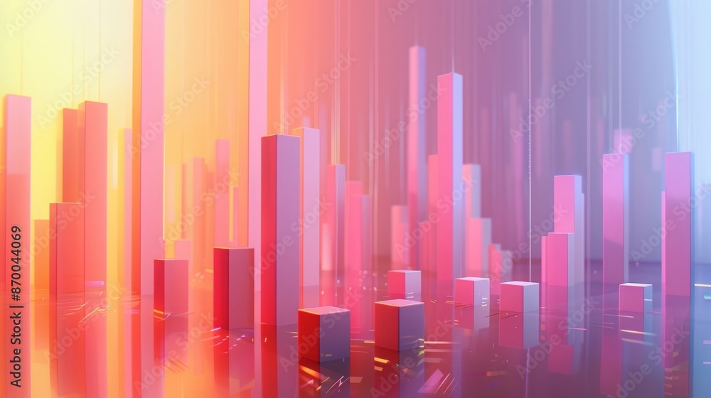 Finance charts graphs on color gradient background. Digitally generated image. 3d render. Finance charts graphs on color gradient background. Digitally generated image. 3d render.