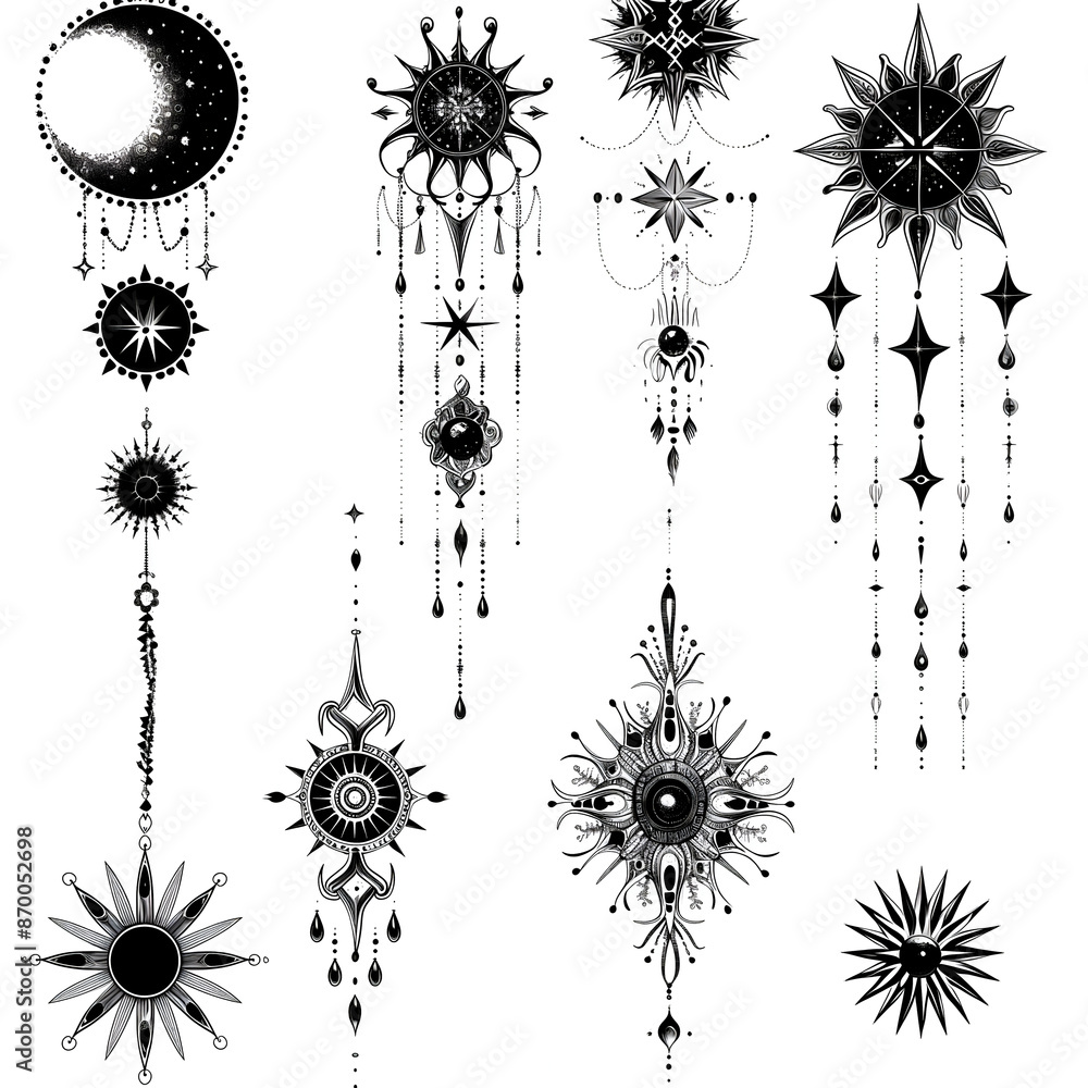 Ornamental fine line tattoo Ornamental fine line tattoo