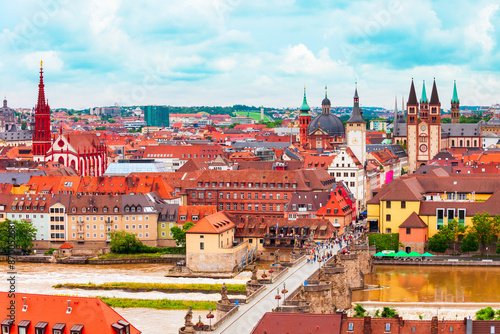 Wallpaper Mural Wurzburg old town aerial view, Germany Torontodigital.ca