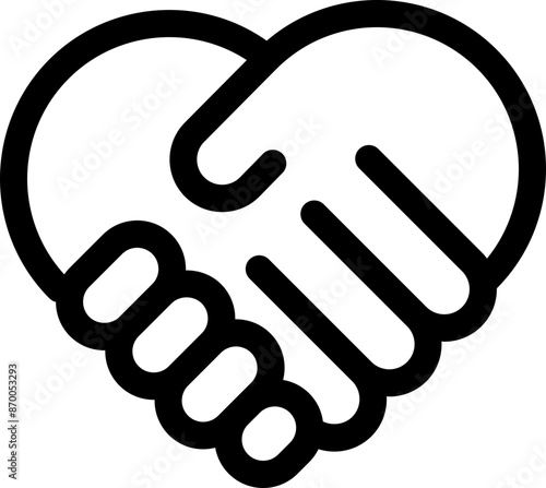 handshake icon of cooperation
