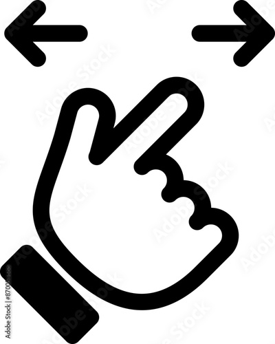 magnification the screen finger motion icon
