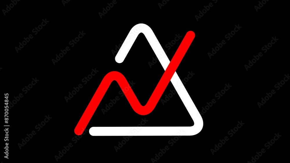 Abstract warning sign A letter logo, Triangle shape analysis logo animation video Abstract warning sign A letter logo, Triangle shape analysis logo animation video