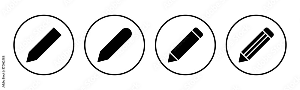 Pencil icon set. pen symbol. edit icon vector Pencil icon set. pen symbol. edit icon vector