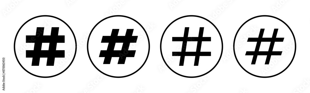 Obraz premium Hashtag icon set. hashtag symbol
