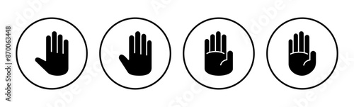 Hand icon set. hand vector icon, palm,click