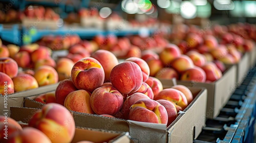 Peach Harvest Packaging for Shipment Peach Harvest Packaging for Shipment