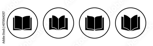 Book icon set. open book icon vector. ebook icon