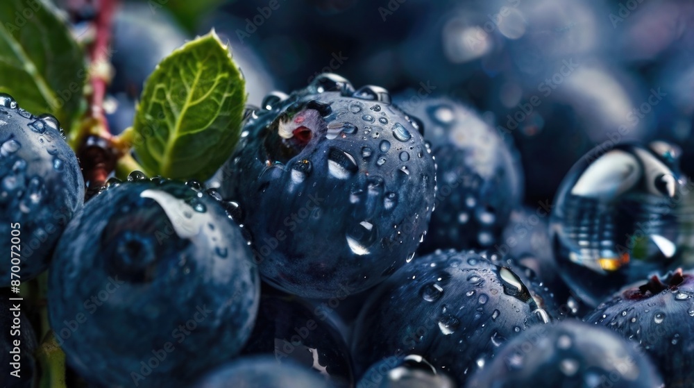 blueberries with water droplets on them blueberries with water droplets on them
