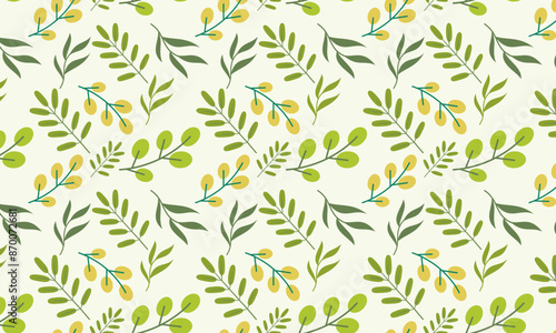 Seamless abstract leaves pattern background