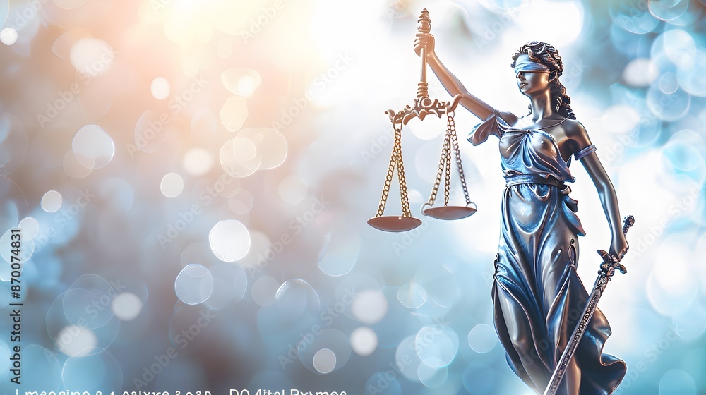 Obraz premium lady law with bokeh background