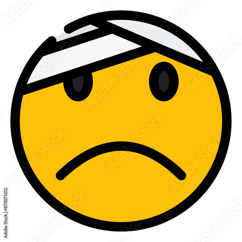injured face expression icon 
