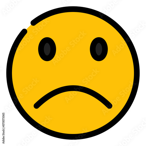 sad face expression icon 