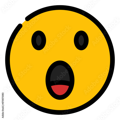 shocked face expression icon 