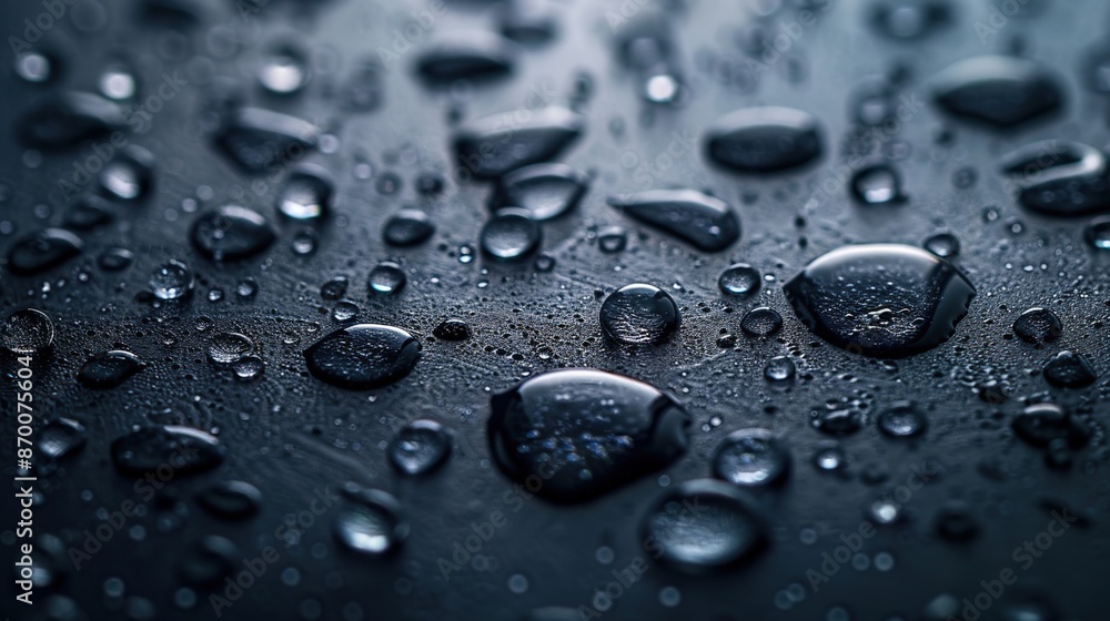 Water Drops on a Dark Surface Water Drops on a Dark Surface