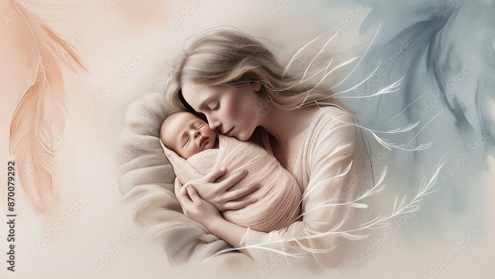 portrait of a woman with child portrait of a woman with child
