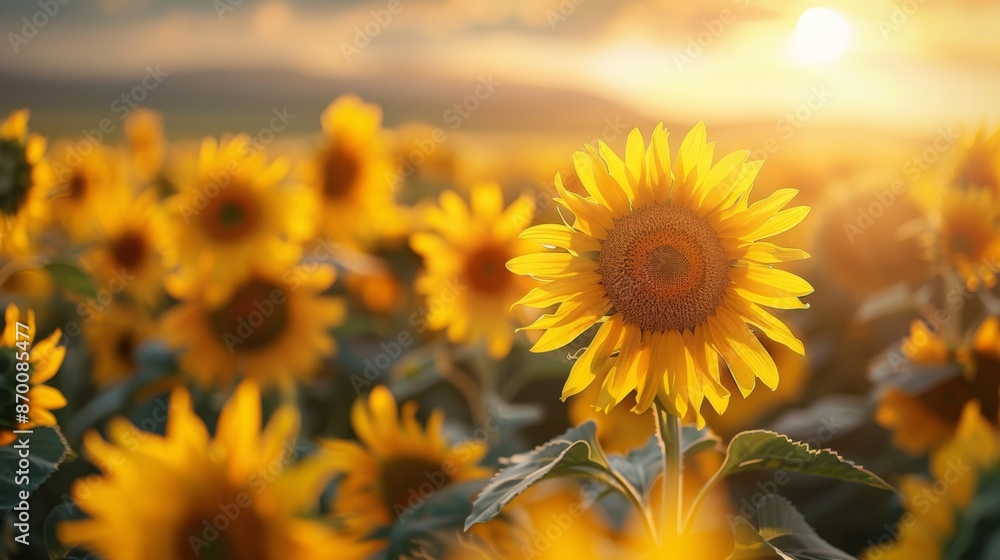 Sunflower Background with Vast Field of Sunflowers Sunflower Background with Vast Field of Sunflowers