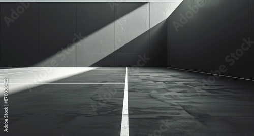 Sunlit Concrete Floor in a Modern Building Interior