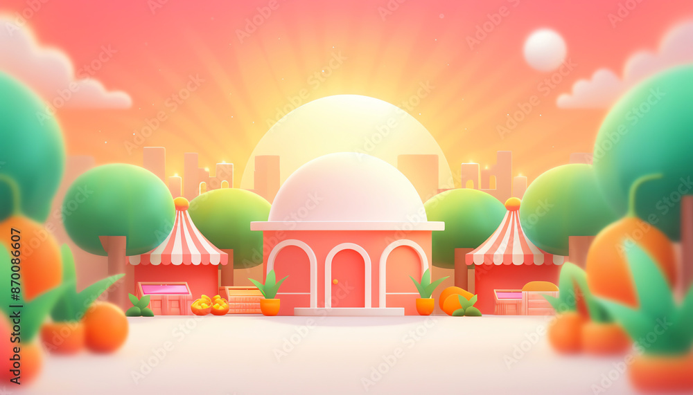 Alien marketplace bustling with exotic goods Alien marketplace bustling with exotic goods
