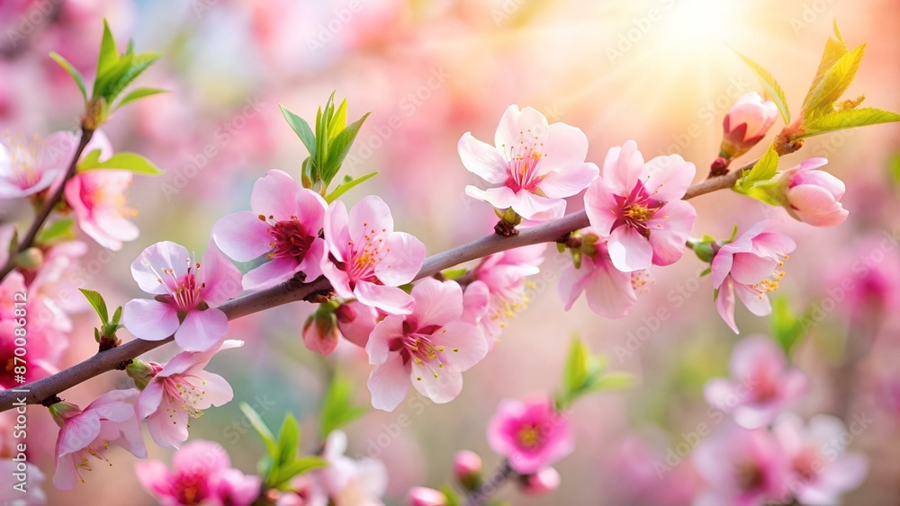Spring background with peach flowers Spring background with peach flowers