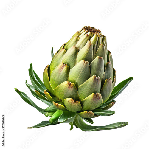 Artichoke isolate on transparent png. 