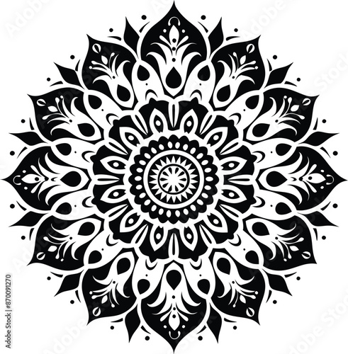 Minimalist Mandala Design vector illustration