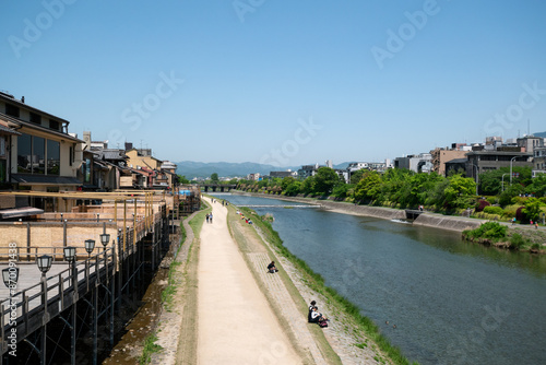 鴨川 四条大橋からの風景 京都市 photo