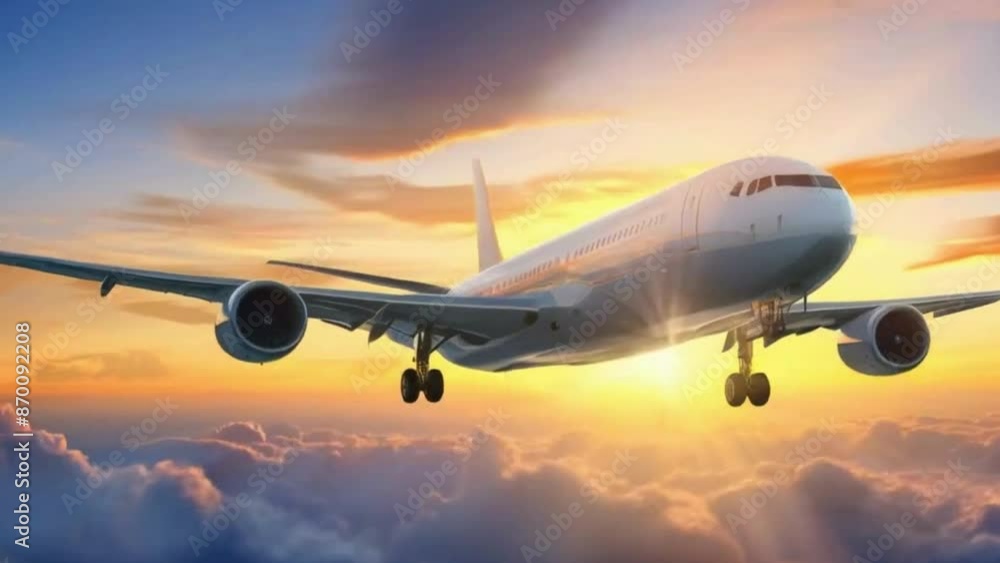 airplane in the sunset airplane in the sunset