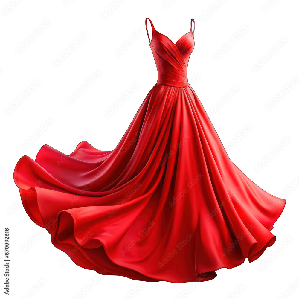 Red dress Isolated on transparent background Red dress Isolated on transparent background