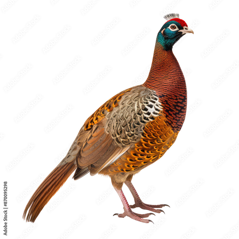Pheasant isolate on transparent png.
Pheasant isolate on transparent png.