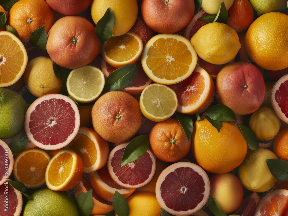 A vibrant assortment of citrus fruits including oranges, grapefruits, lemons, and limes, showcasing their fresh, colorful, and juicy appeal. A vibrant assortment of citrus fruits including oranges, grapefruits, lemons, and limes, showcasing their fresh, colorful, and juicy appeal.