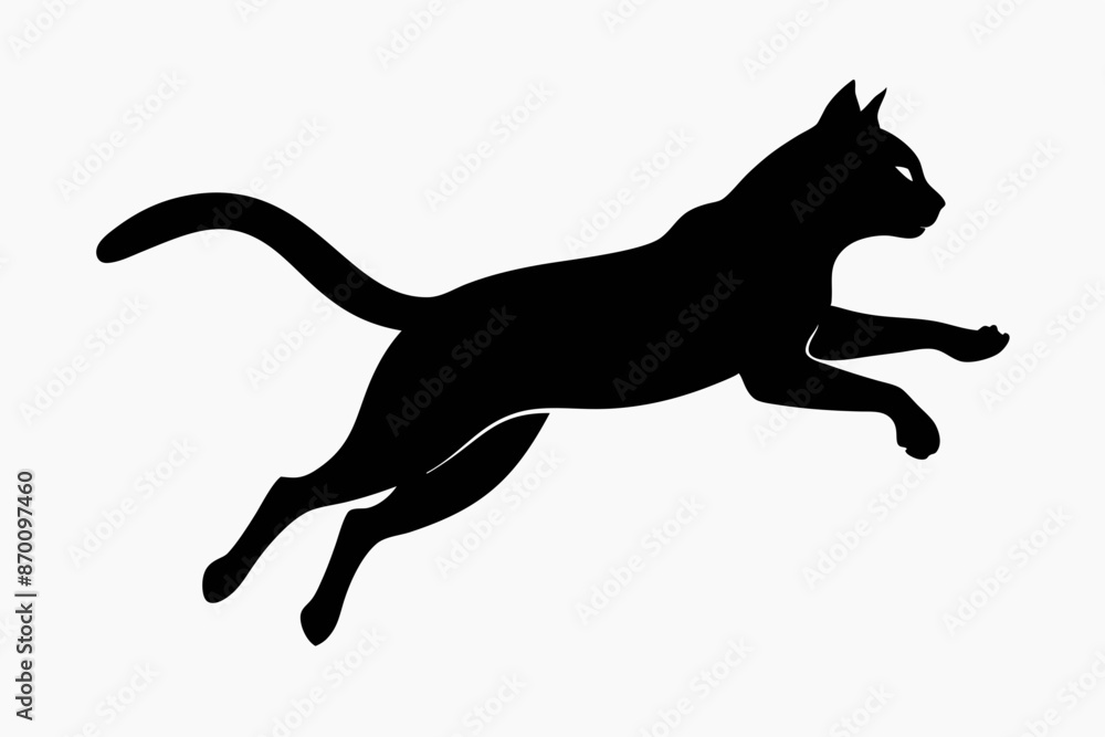 jumping cat silhouette vector illustration jumping cat silhouette vector illustration