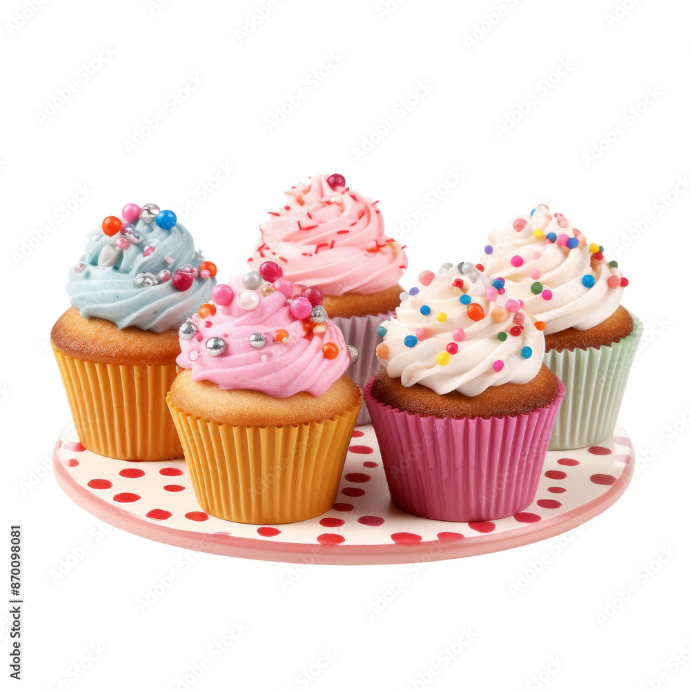 Cupcakes with icing isolate on transparent png.
Cupcakes with icing isolate on transparent png.
