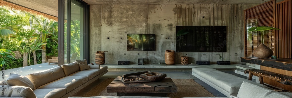 interior photography, concrete luxury beach villa, living room shot, interior photography, concrete luxury beach villa, living room shot,