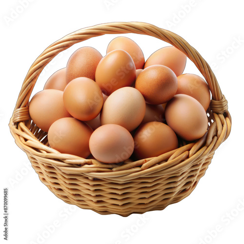 Wallpaper Mural Chicken eggs on basket isolated on transparent background Torontodigital.ca