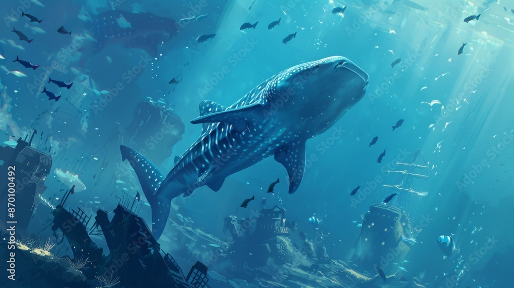 Fototapeta premium The concept of International Whale Shark Day