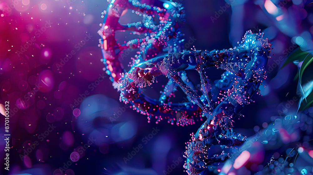 Abstract 3D illustration of DNA technology futuristic medical concept detailed scientific visualization ultra-realistic Abstract 3D illustration of DNA technology futuristic medical concept detailed scientific visualization ultra-realistic