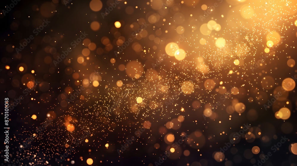 Dark brown background, digital signature with particles, sparkling waves, curtains and areas with deep depths. The particles are golden light lines. Dark brown background, digital signature with particles, sparkling waves, curtains and areas with deep depths. The particles are golden light lines.