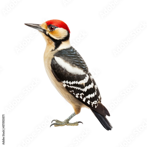 Spotted woodpecker isolate on transparent png.