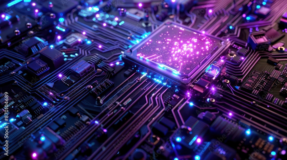 bright colorful computer circuit board bright colorful computer circuit board