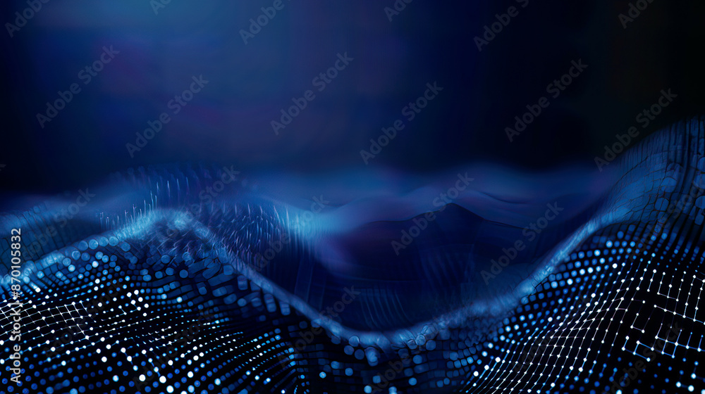 Dimensional dark blue background with a dots pattern technology theme vector design perspective dotted flow big data nanotechnology Dimensional dark blue background with a dots pattern technology theme vector design perspective dotted flow big data nanotechnology