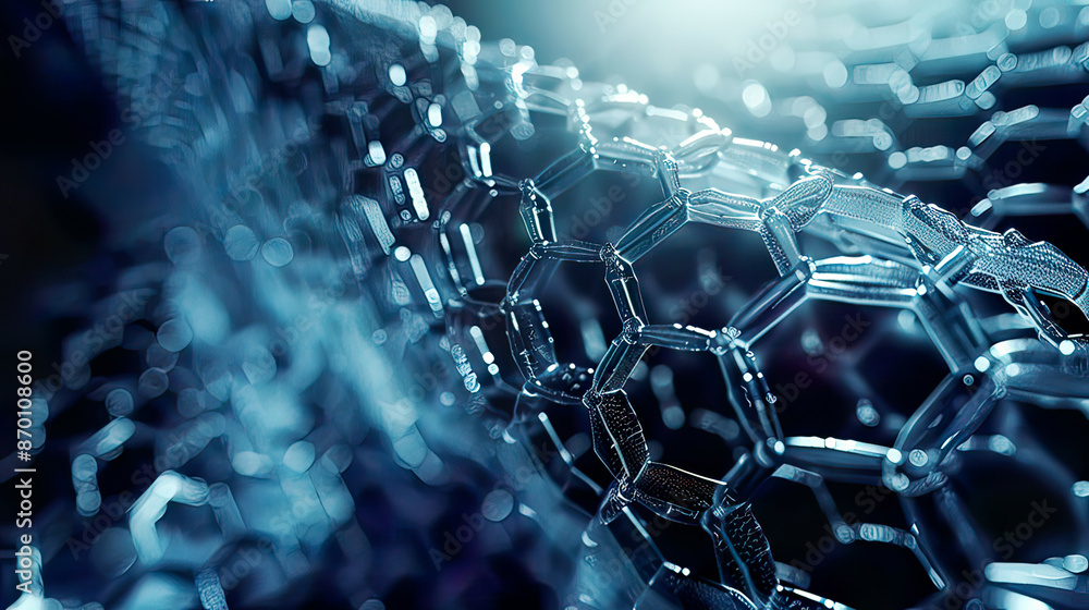 Obraz premium Nano-engineered graphene sheets high detail advanced materials 