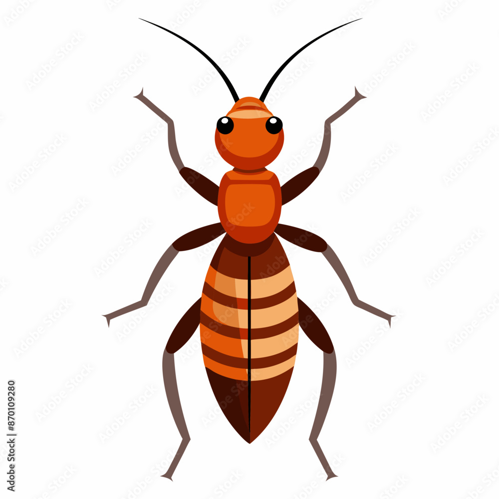a cute Termite vector silhouette illustration
