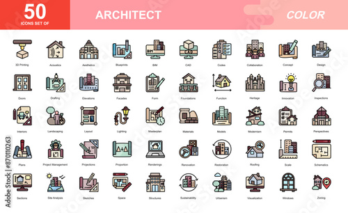 Architect icon set