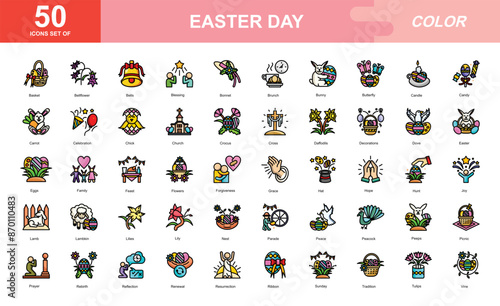 Easter Day icon set