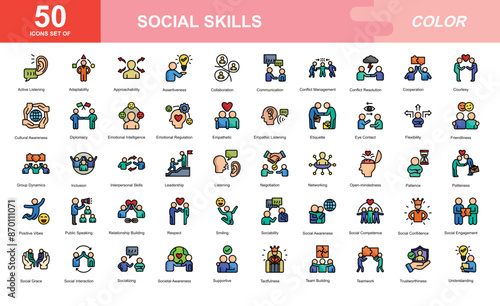 Social Skills icon set
