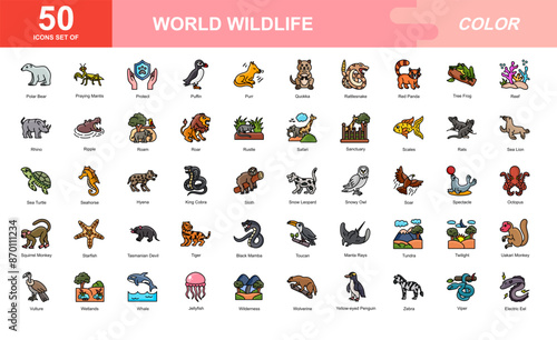 world wildlife 2 icon set