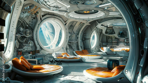 Nanotechnology in space habitats high detail futuristic living  © IntelliPixelForge