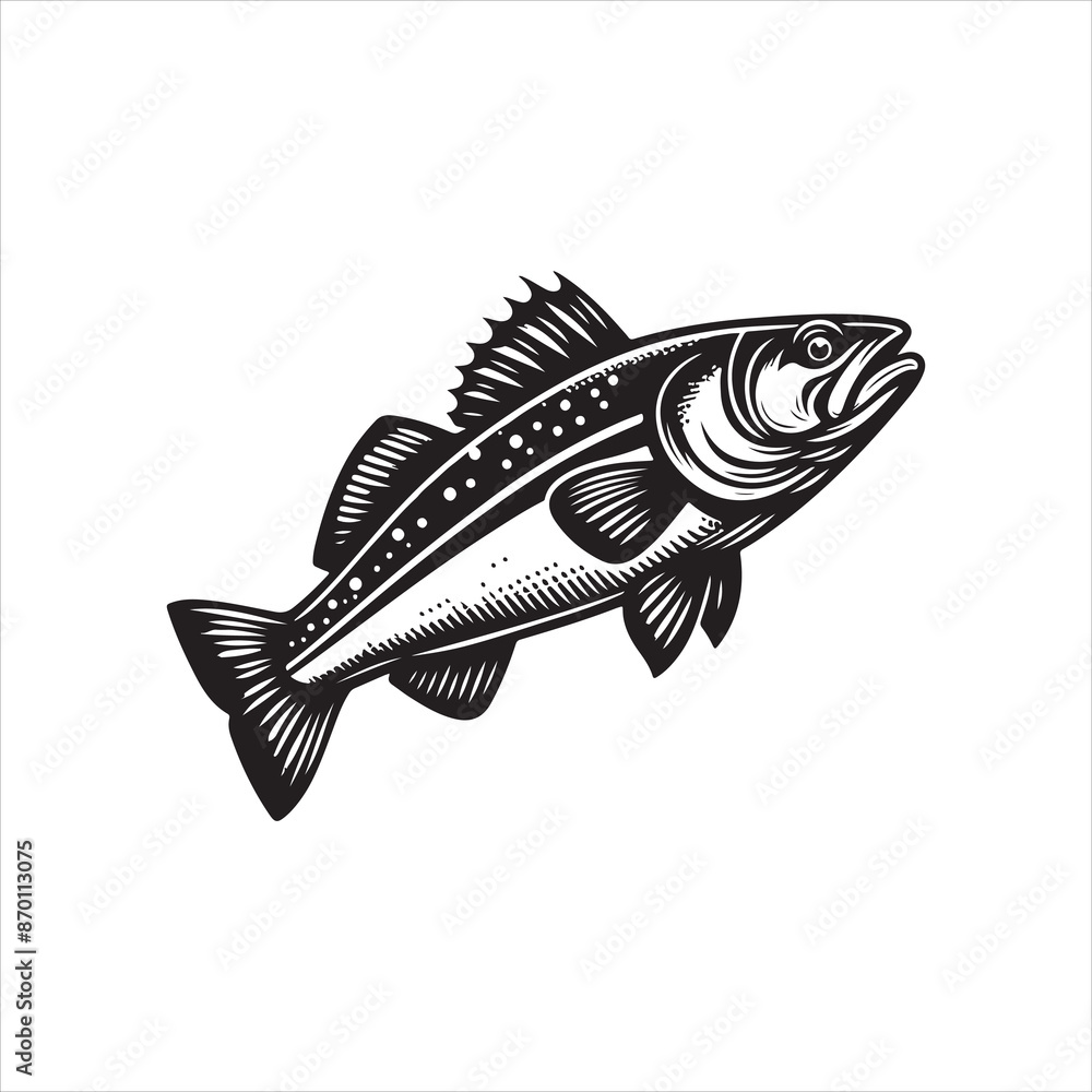 Fototapeta premium Cod Fish Vector