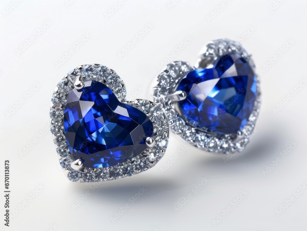 Heart-Shaped Sapphire Earrings Heart-Shaped Sapphire Earrings