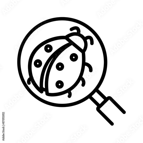 Vector black line icon for Entomology